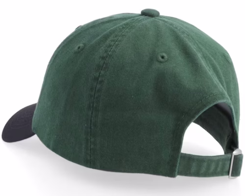 Stone Washed Dark GreenBlack Dad Cap