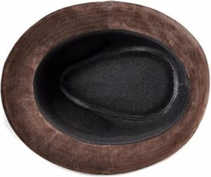 Men's Retro Leather Fedora Hat