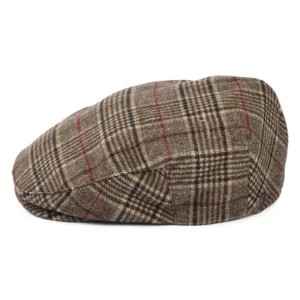 Hooligan Plaid Flat Cap - Brown-Multi