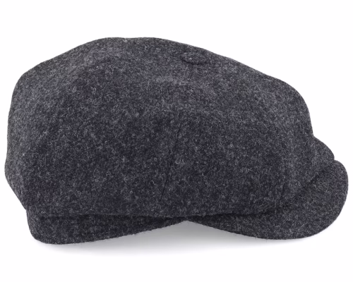 Classic Cap Dark Grey Melange Newsboy Cap