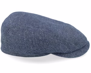 Driver Virgin WoolLinen Blue Flat Cap