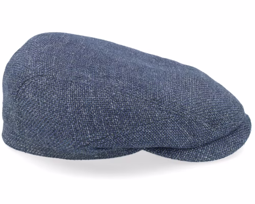 Driver Virgin WoolLinen Blue Flat Cap