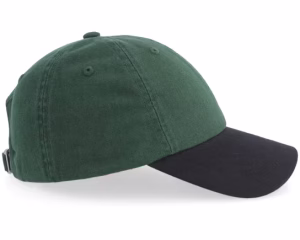 Stone Washed Dark GreenBlack Dad Cap