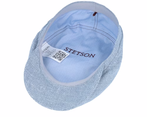 Driver Virgin WoolLinen Soft Blue Flat Cap