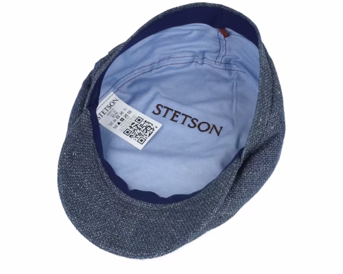 Driver Virgin WoolLinen Blue Flat Cap