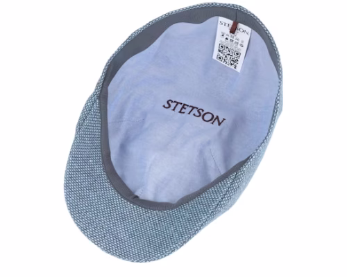 Texas Virgin WoolLinen Blue Flat Cap