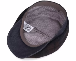 Hatteras CheckDenim Newsboy Cap
