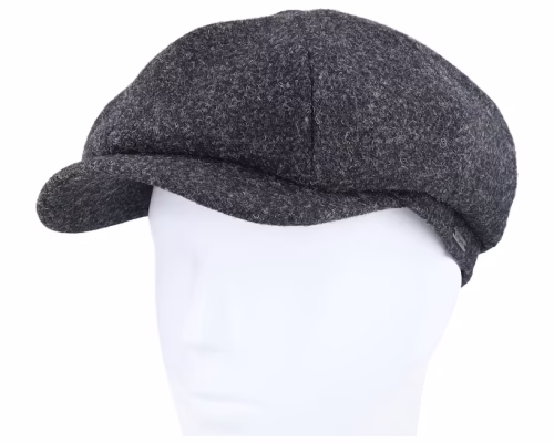 Classic Cap Dark Grey Melange Newsboy Cap