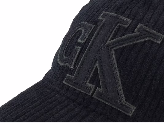 Felt Monogram Patch Cap Black Dad Cap