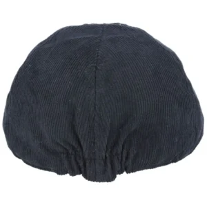 Corduroy Duckbill Flat Six Panel Cap - Black