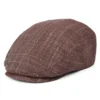 Kent Virgin Wool-Silk Flat Cap - Red Mix