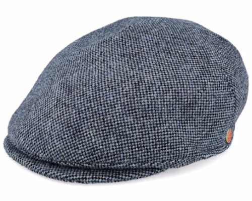 Sidney Tweed Blue Flat Cap