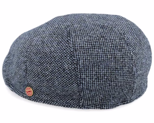 Sidney Tweed Blue Flat Cap