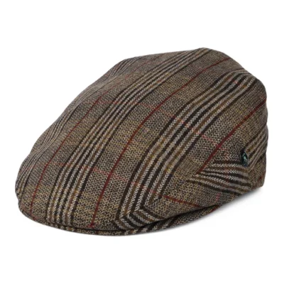 Wool-Cashmere Hampstead Flat Cap - Brown-Tan