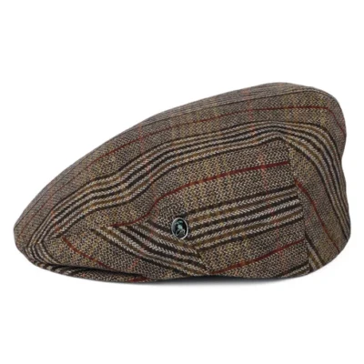 Wool-Cashmere Hampstead Flat Cap - Brown-Tan