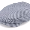 Lucas Candy Stripe Indigo Flat Cap