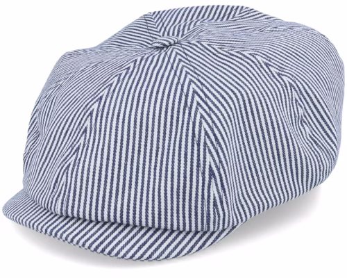 Alan Candy Stripe Indigo Flat Cap