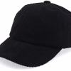 Corduroy Baseball Cap Black Dad Cap