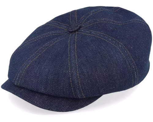 Hatteras Denim Sustainable Dark Denim Newsboy Cap
