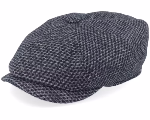 Hatteras Wool BlackCharcoal Newsboy Cap