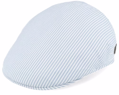 Country Cotton Blue Stripe Flat Cap