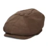 Suede Newsboy Cap - Dark Brown