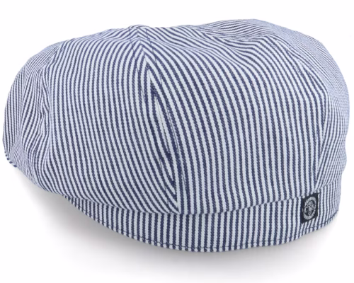 Alan Candy Stripe Indigo Flat Cap