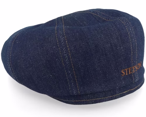 Hatteras Denim Sustainable Dark Denim Newsboy Cap