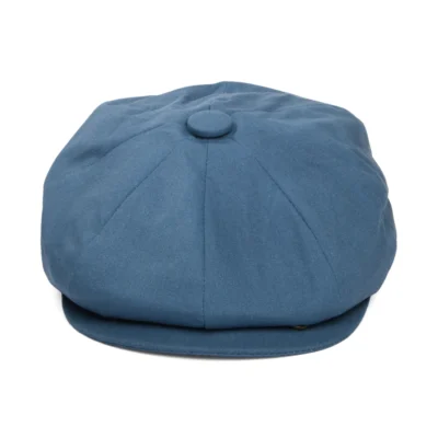 Linen Newsboy Cap - Slate Blue