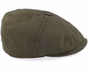 Hatteras Waxed Cotton Dark Green Newsboy Cap