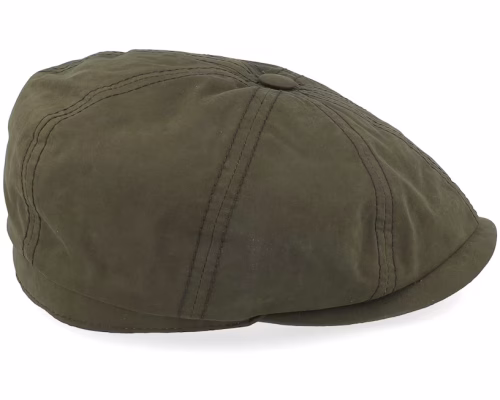 Hatteras Waxed Cotton Dark Green Newsboy Cap