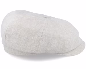 Alan Linen Natural Newsboy Cap