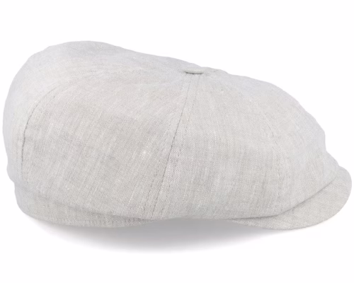 Alan Linen Natural Newsboy Cap