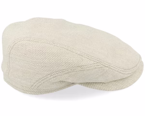 Driver Cap CottonLin Twill BeigeOff White Flat Cap