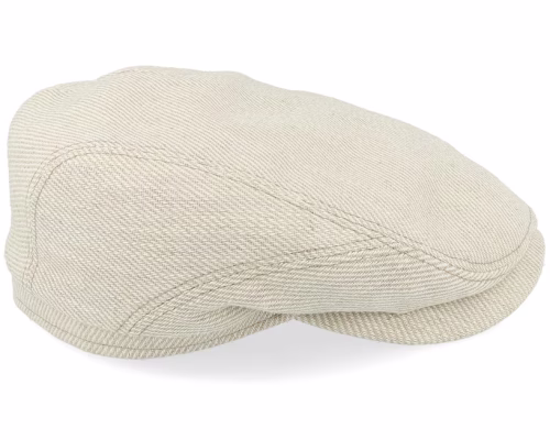 Driver Cap CottonLin Twill BeigeOff White Flat Cap