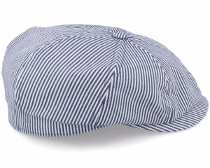 Alan Candy Stripe Indigo Flat Cap