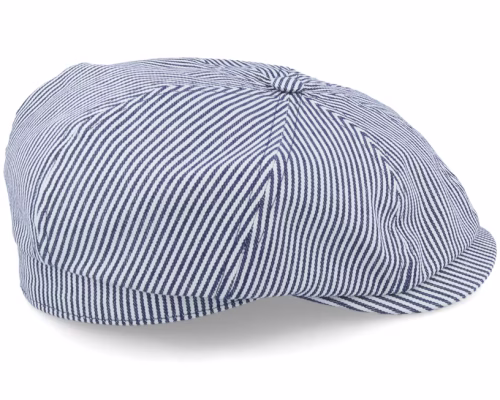 Alan Candy Stripe Indigo Flat Cap