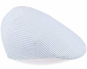 Country Cotton Blue Stripe Flat Cap