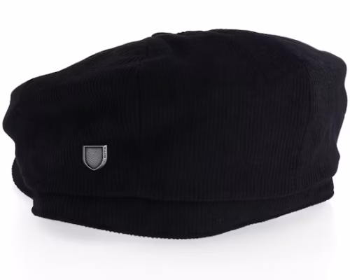 Brood Baggy Black Corduroy Newsboy Cap