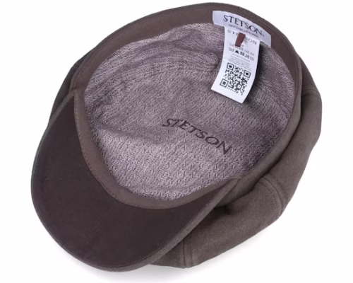 Hatteras Calf Split Brown Newsboy Cap