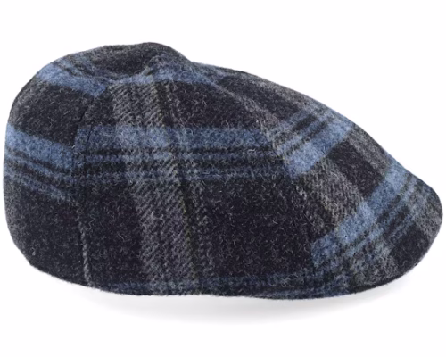 Texas Shadow Plaid Blue Flat cap