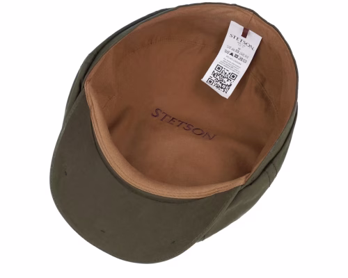 Hatteras Waxed Cotton Dark Green Newsboy Cap