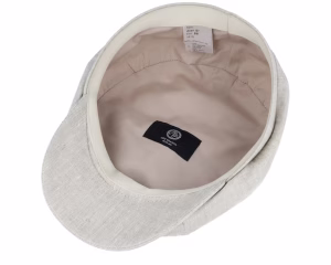 Alan Linen Natural Newsboy Cap