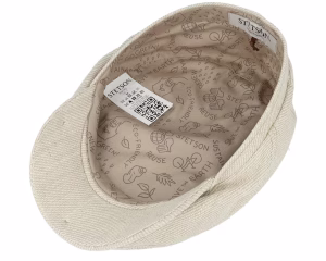 Driver Cap CottonLin Twill BeigeOff White Flat Cap