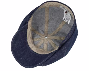 Hatteras Denim Sustainable Dark Denim Newsboy Cap