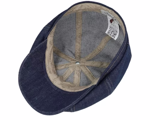 Hatteras Denim Sustainable Dark Denim Newsboy Cap
