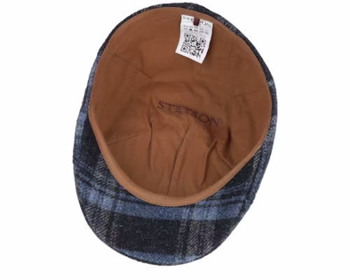 Texas Shadow Plaid Blue Flat cap