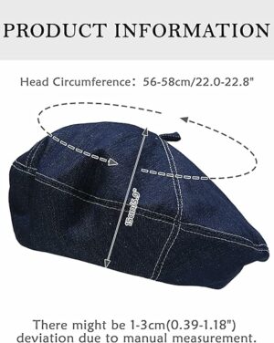 French Fashionable Denim Beret