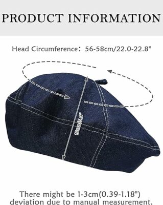 French Fashionable Denim Beret