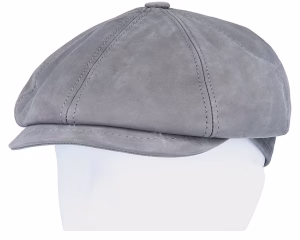 Artist Blue Line Nappa Wax Grey Newsboy Cap